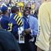 Desmond Howard laughs as he chats on the sidelines before the start of the first-ever night game against Notre Dame at Michigan Stadium on Saturday. Melanie Maxwell I AnnArbor.com